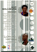 Kobe Bryant Kevin Garnett Upper Deck MVP Souvenirs 2008 Game Used Basketball Card