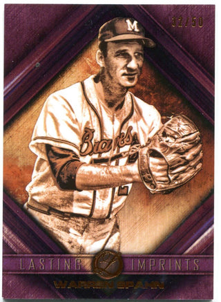 Warren  Spahn Lasting Imprints 32/50 Topps 2016