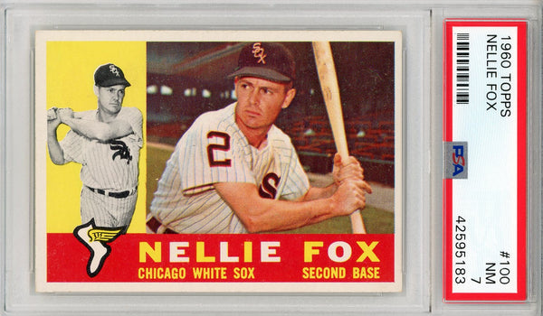 Nellie Fox 1960 Topps Card #100 (PSA NM 7)