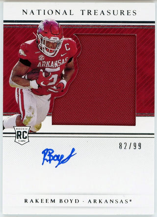 Rakeem Boyd Autographed 2021 Panini National Treasures Rookie Collegiate Jersey Card