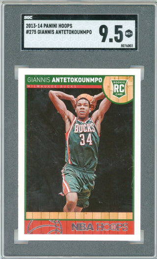 Giannis Antetokounmpo 2013-14 Panini NBA Hoops Rookie Card #275 (SGC)