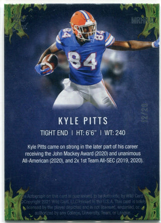 Kyle Pitts Autographed 2021 Wild Card Matte Rookie Card #MRHR-11