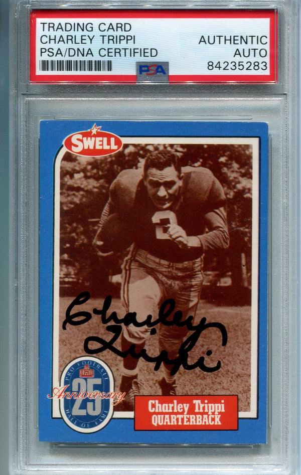 Charley Trippi 1988 Autographed Swell Football Card (PSA)