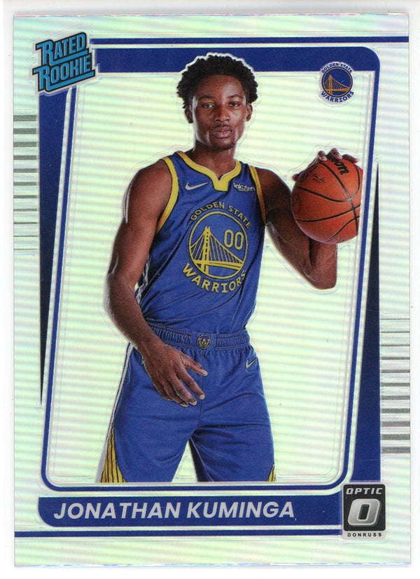 Jonathan Kuminga 2021-22 Panini Donruss Optic Rated Rookie Silver Prizm Card #190