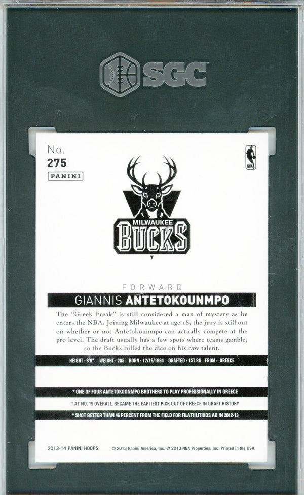 Giannis Antetokounmpo 2013 Panini NBA Hoops Rookie Basketball Card #275