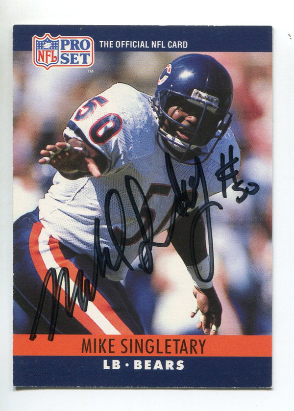 mike singletary signed football