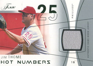 Jim Thome Fleer 2004 Game Worn Jersey Baseball Card