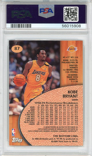 Kobe Bryant 1999 Stadium Club Chrome Card #87 (PSA)