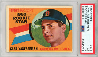 Carl Yastrzemski 1960 Topps Rookie Card #148 (PSA EX 5)