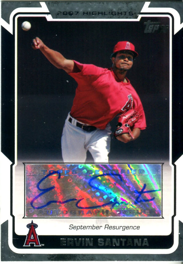 Ervin Santana 2008 Topps Autographed Card