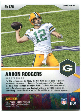 Aaron Rodgers Panini Mosaic Center Stage 2021