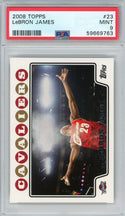 LeBron James 2008 Topps Chalk Toss Card #23 (PSA Mint 9)