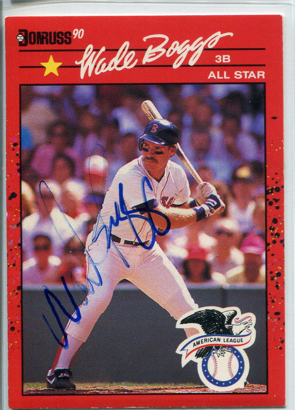 Wade Boggs Autographed 1990 Donruss Card #712