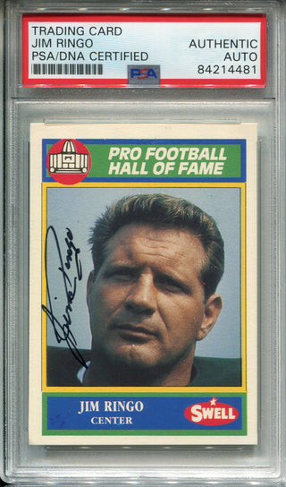 Jim Ringo Autographed 1990 Swell Card #112 (PSA)