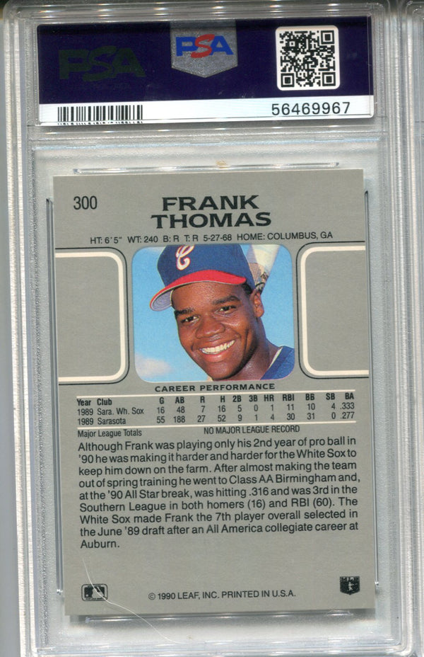 Frank Thomas 1990 Leaf #300 PSA NM-MT 8 Card