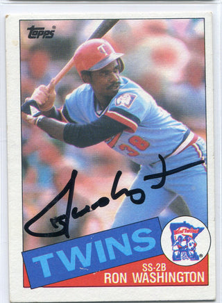 Ron Washington Autographed 1985 Topps Card #329