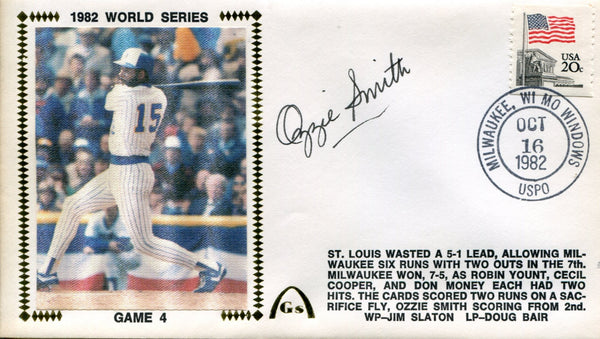 Ozzie Smith Autographed First Day Cover 