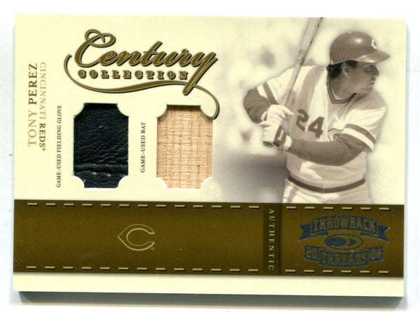 Tony Perez 2003 Century Collection Throwback Threads Bat Card /50