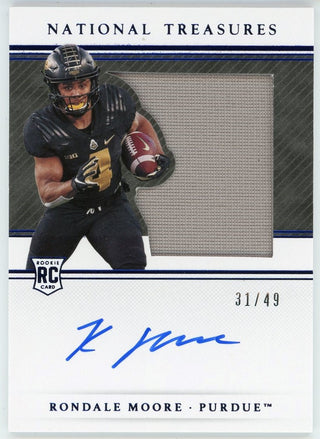 Rondale Moore Autographed 2021 Panini National Treasures Collegiate Rookie Jersey Card