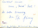 Peter Hussing Autographed Postcard (JSA)