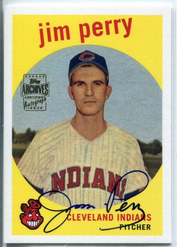 Jim Perry Autographed 2001 Topps Archive Card