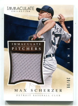 Max Scherzer 2014 Panini Immaculate Collection Jersey Patch #3 Card 28/99