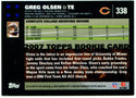 Topps Greg Olsen Rookie Card #338
