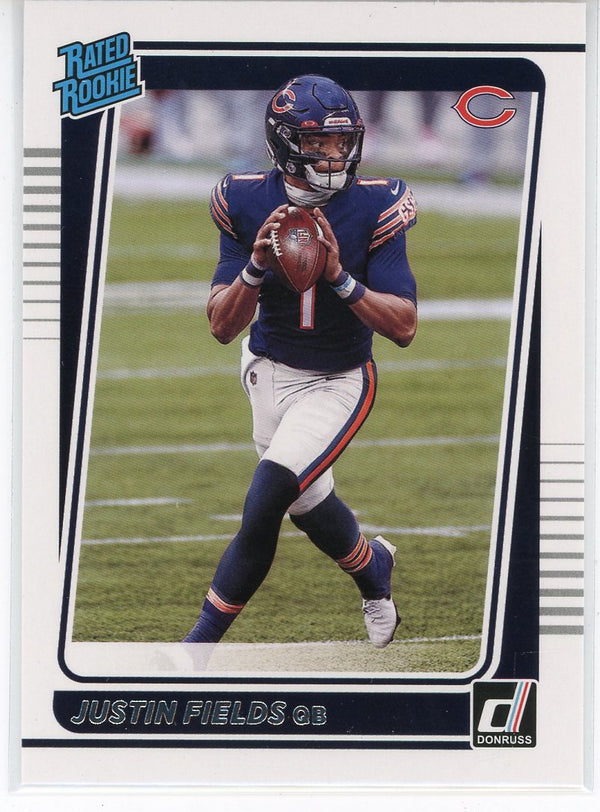 Justin Fields 2021 Panini Donruss Rated Rookie Card #253
