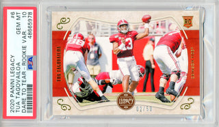 Tua Tagovailoa 2020 Panini Legacy Dare to Tear Rookie Variant Card #6 (PSA Gem Mint 10)