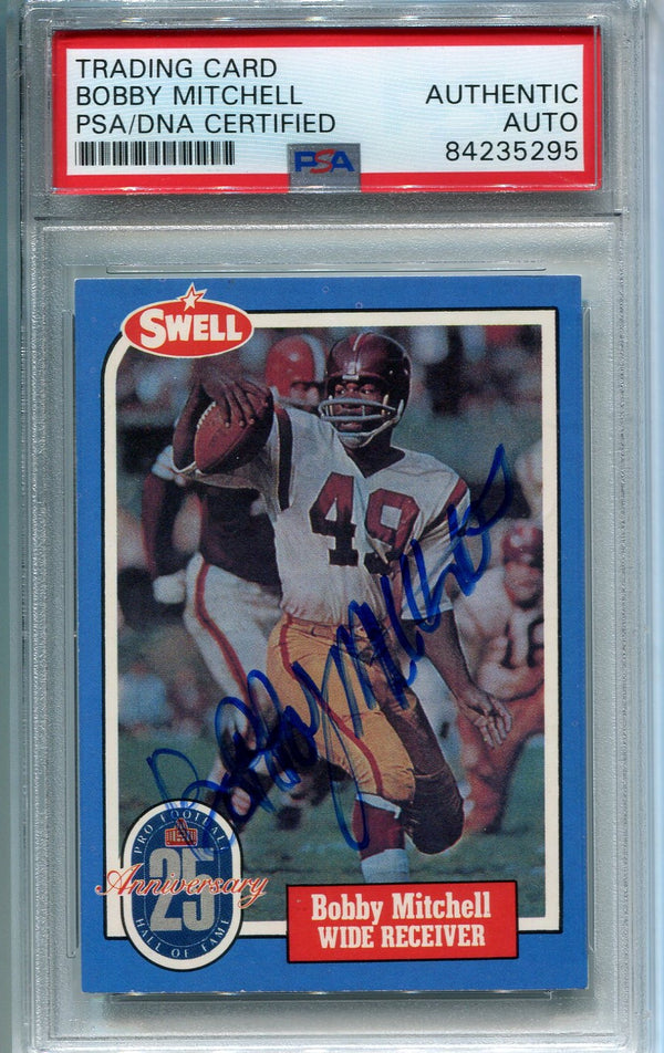 Bobby Mitchell 1988 Autographed Swell Football Card (PSA)
