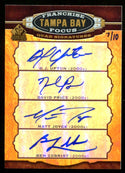 B.J. Upton, David Price, Matt Joyce, & Ben Zobrist 2012 Upper Deck Franchise Focus Multi Autographed Card #7/10