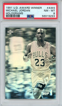 Michael Jordan 1991 Upper Deck Award Winner Holograms Card #AW4 (PSA)