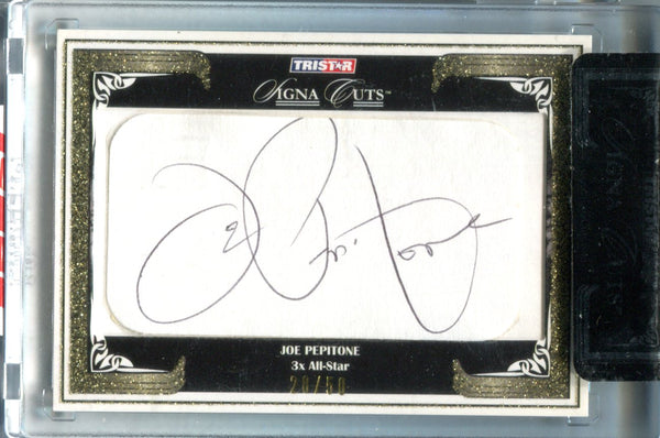 Joe Pepitone 2008 Tri Star Signa Cuts Sealed Autographed Card #28/50