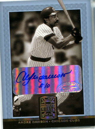 Andre Dawson 2005 Autographed Donruss Card