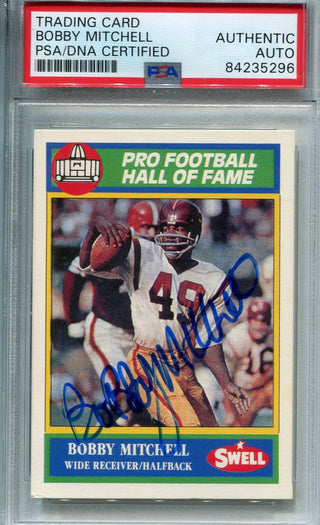 Bobby Mitchell 1990 Autographed Swell Football Card (PSA)