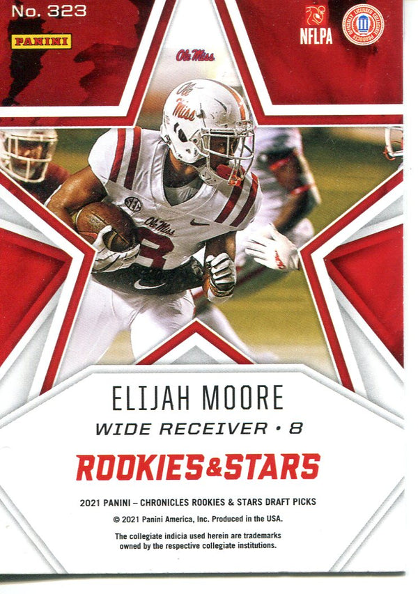 Elijah Moore Ole Miss Rebels Autographed 2021 Panini Chronicles