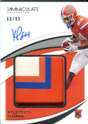 Kyle Pitts 2021 Panini Immaculate Collegiate Autographed Game Worn Jersey Rookie Card 60/99 #PPA-KP