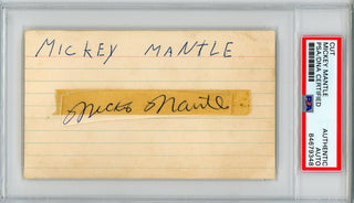 Mickey Mantle Autographed Cut (PSA)