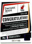Dwayne Wade Signature Dunk Auto 2006 067/190