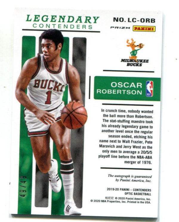 Oscar Robertson 2019-20 Panini Contenders Optic #LCORB Auto Card /49