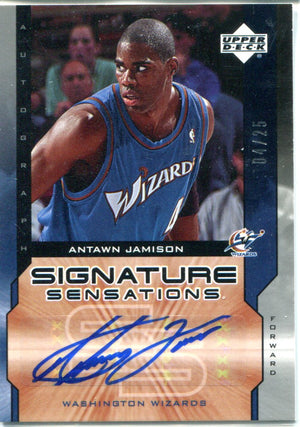 Antawn Jamison 2005 Upper Deck Signature Sensations Autographed Card #4/25