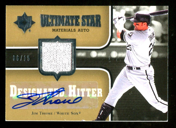 Jim Thome 2007 Ultimate Star Game Used/Autographed Card #6/15