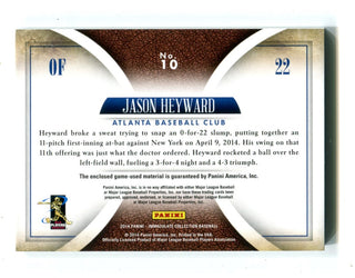Jason Heyward 2014 Panini Immaculate Collection #10 Jersey Card 40/49