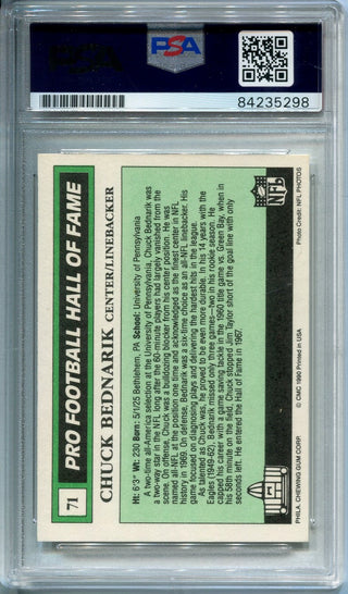 Chuck Bednarik 1990 Autographed Swell Football Card (PSA)