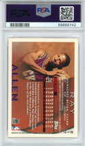 Ray Allen 1996 Topps Rookie Card #217 (PSA NM-MT 8)