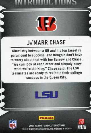 Ja'Marr Chase 2021 Panini Absolute Rookie Card