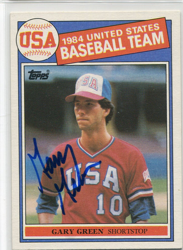 Gary Green Autographed 1985 Topps USA Baseball Card #396