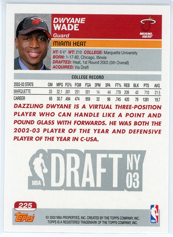 Dwyane Wade 2003-04 Topps Rookie Card