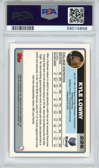 Kyle Lowry 2006 Topps Rookie Card #226 (PSA)