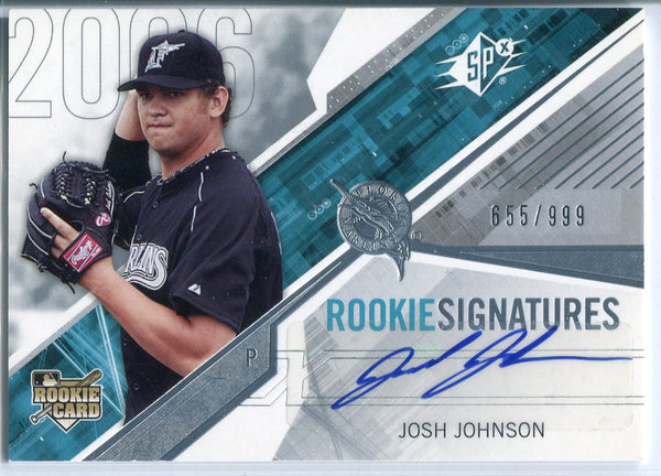 Josh Johnson Autographed 2006 Upper Deck SPx Rookie Card